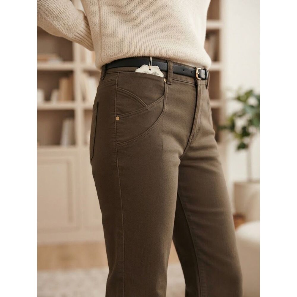 Tulle Brown Wide-Leg Jeans size 6